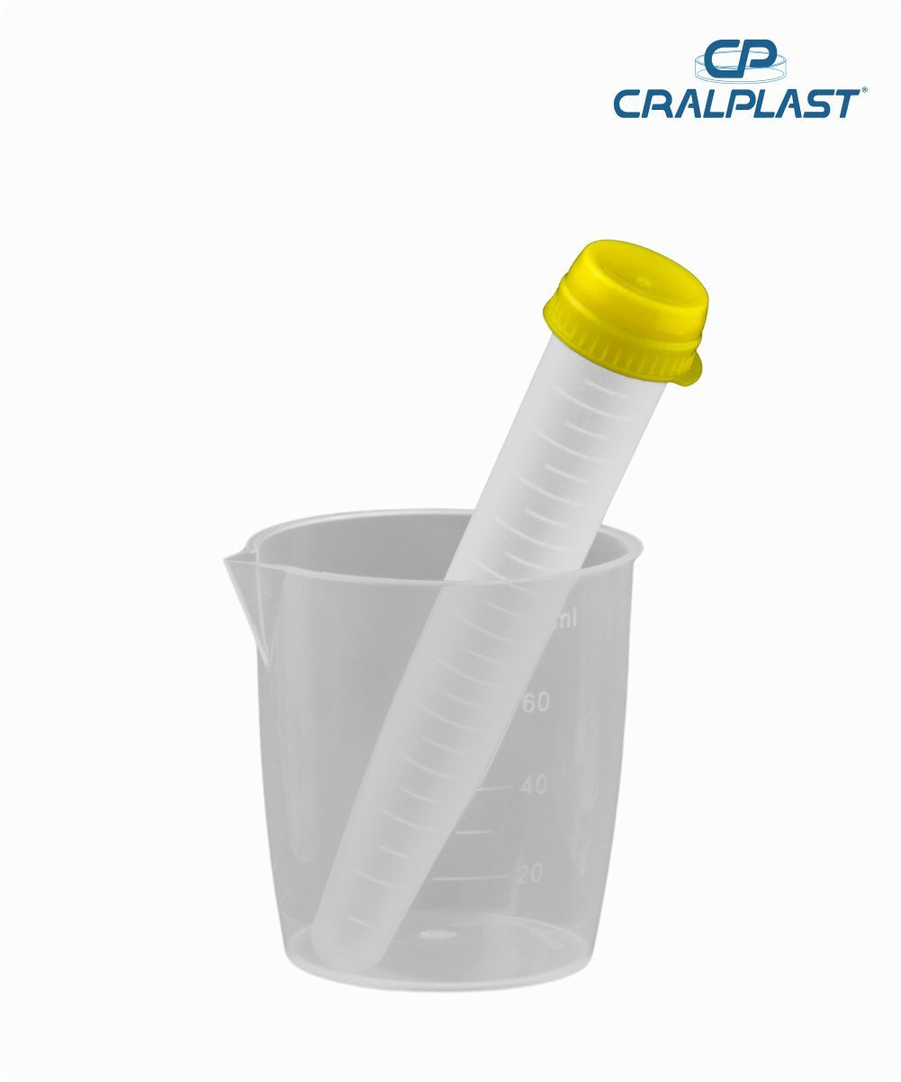 Kit para coleta de urina com tubo PP de 12mL